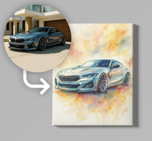 Dein Auto, als Kunstwerk auf Leinwand! GearPrint